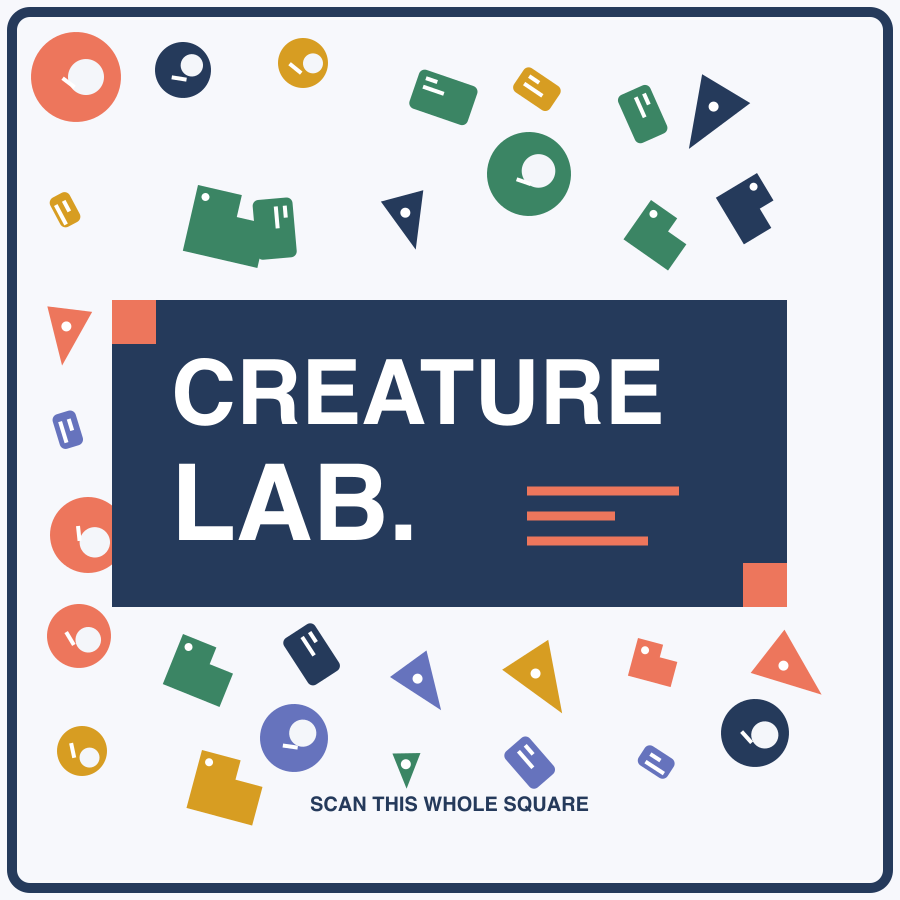 The patterned Creature Lab target card